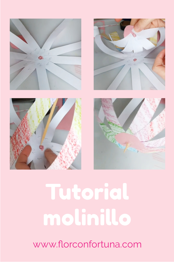 Materiales manualidades niños molinillo
