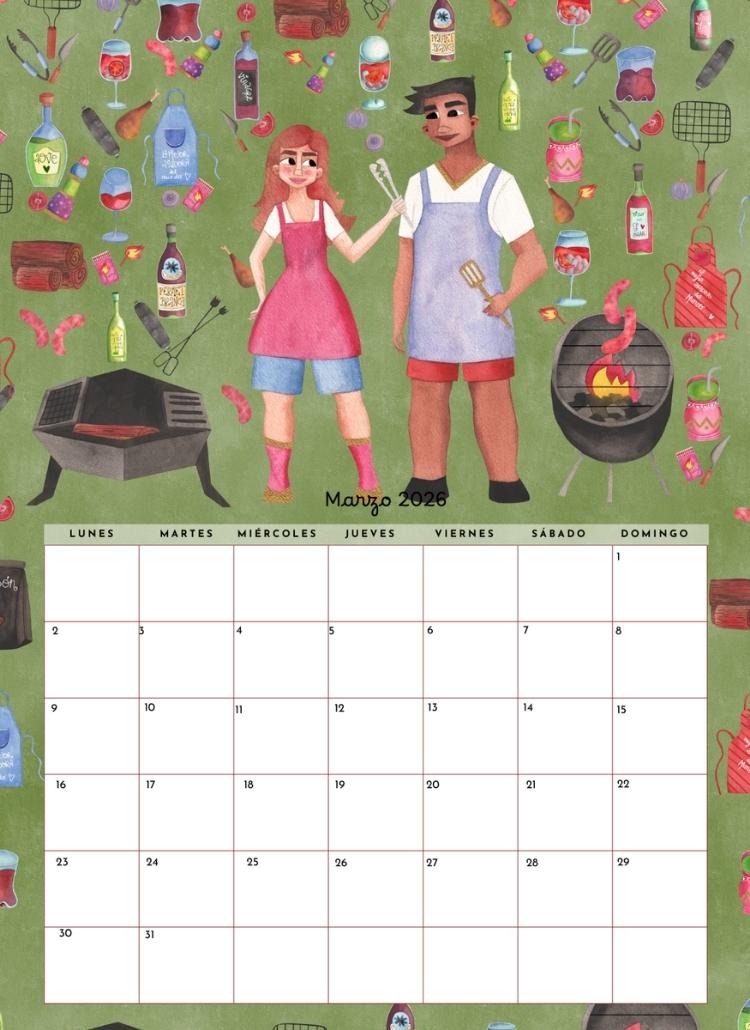 Calendario ilustrado 2026