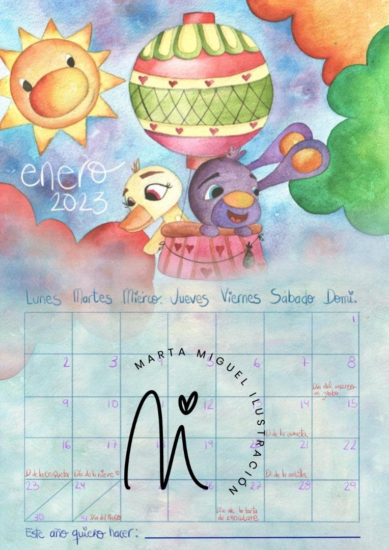 Calendario infantil 2023 Marta Miguel