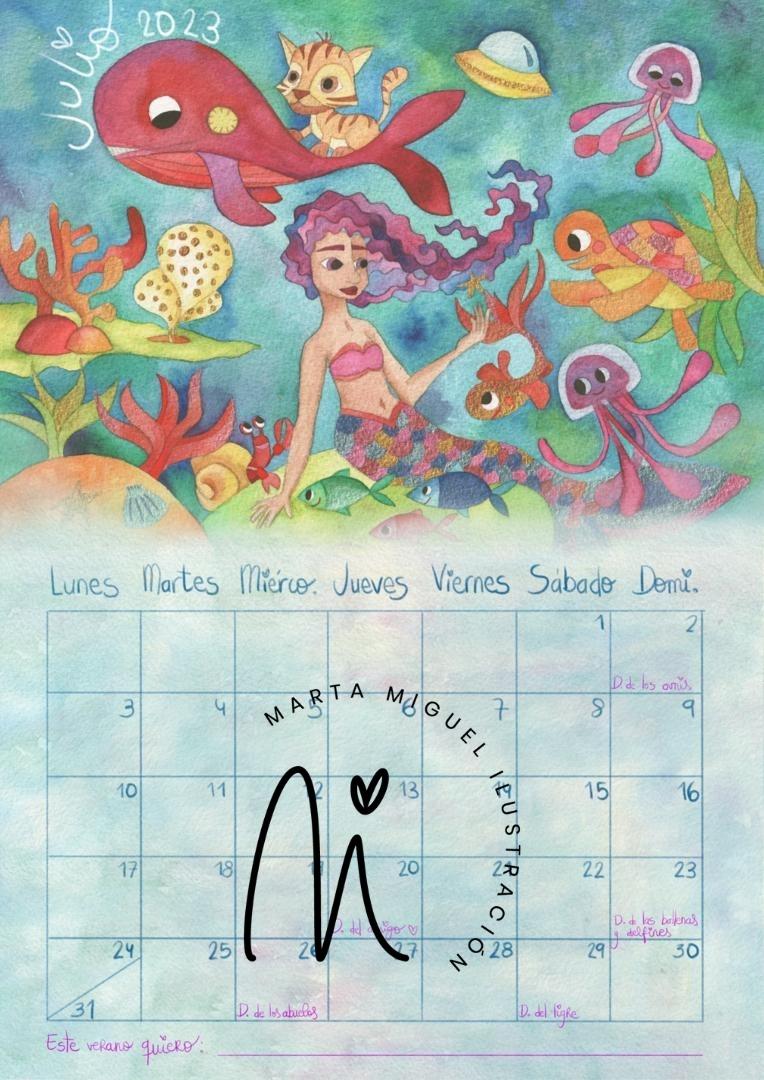 Calendario infantil 2023 Marta Miguel