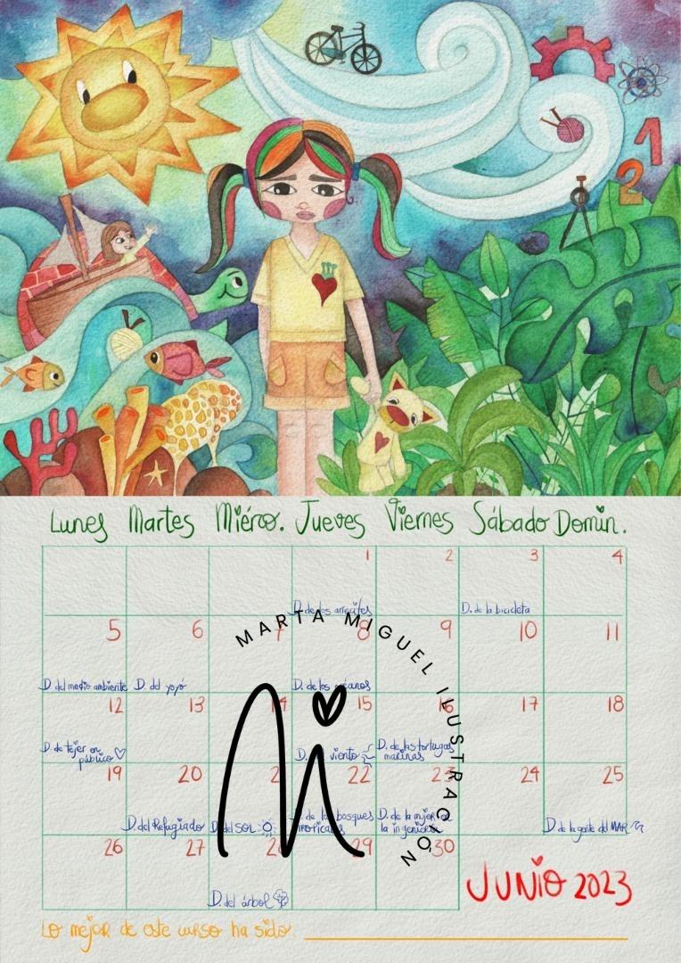 Calendario infantil 2023 Marta Miguel
