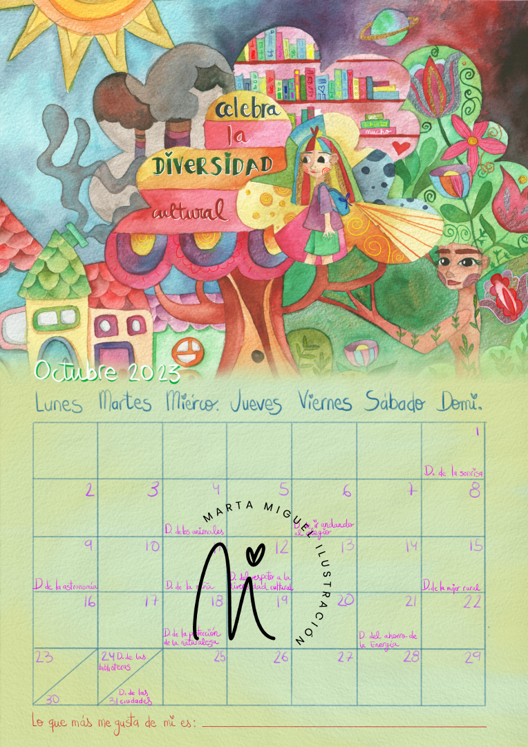 Calendario infantil 2023 Marta Miguel