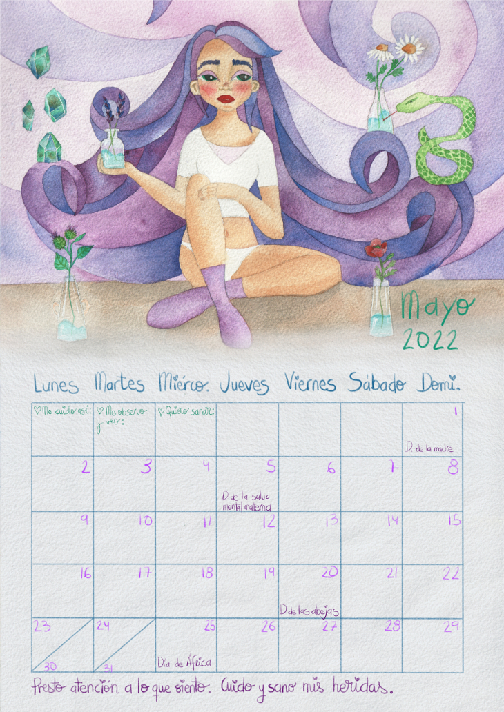 Calendario mujer 2022 mayo Marta Miguel