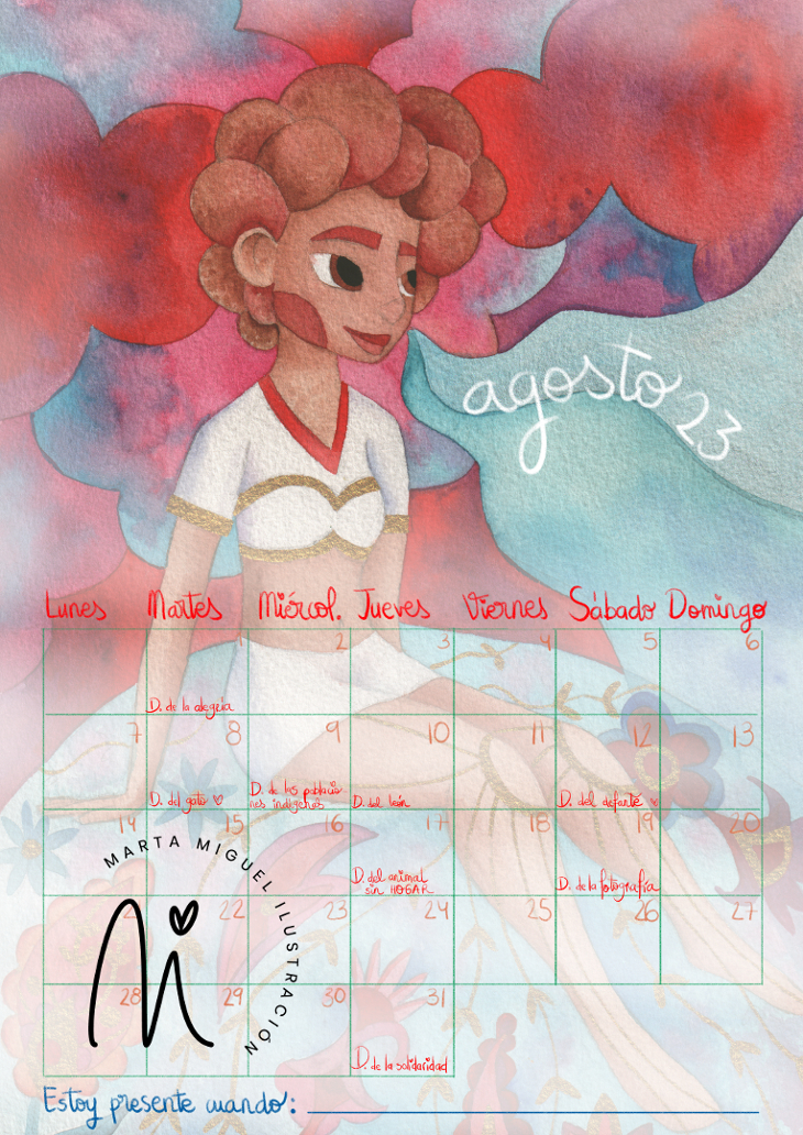 Calendario mujer 2023 Marta Miguel