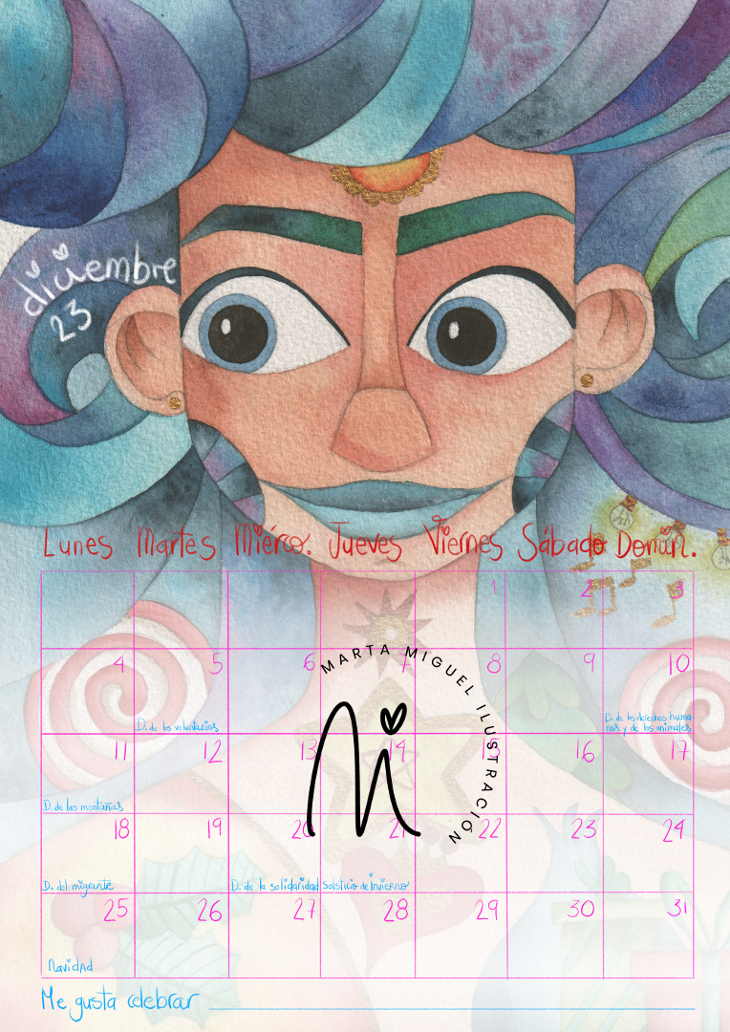 Calendario mujer 2023 Marta Miguel