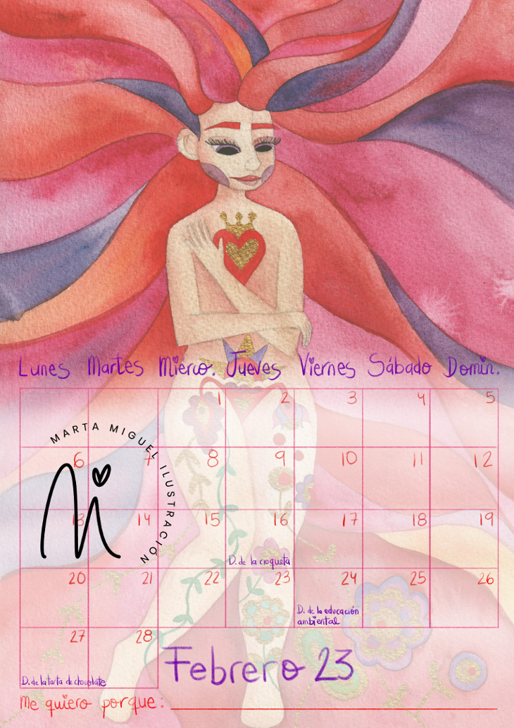 Calendario mujer 2023 Marta Miguel