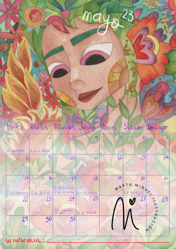 Calendario mujer 2023 Marta Miguel