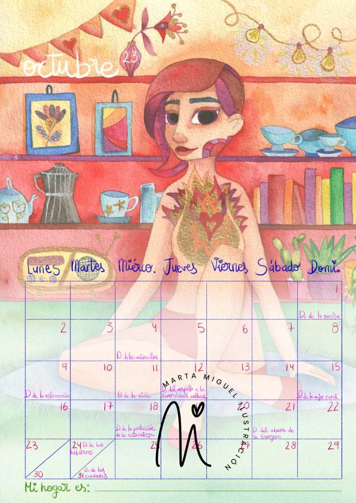 Calendario mujer 2023 Marta Miguel