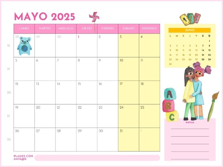 Calendario 2025 mujeres autocuidado ruedadelavida