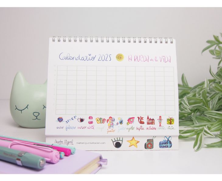 Calendario 2025 mujeres autocuidado ruedadelavida