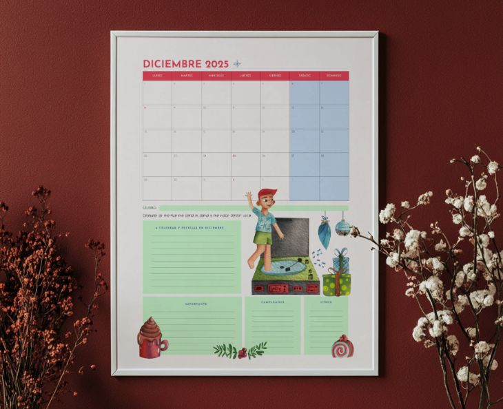 Calendario 2025 mujeres autocuidado ruedadelavida