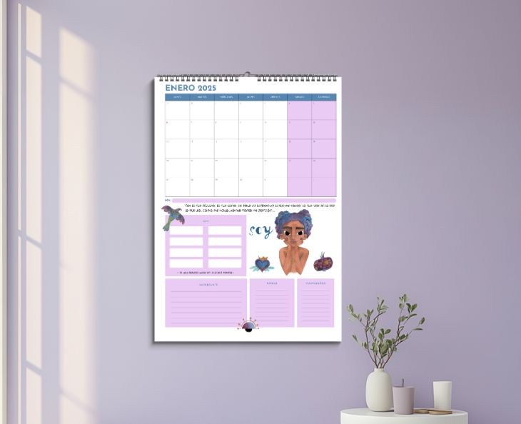 Calendario 2025 mujeres autocuidado ruedadelavida