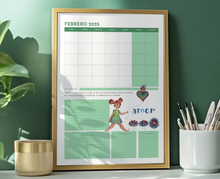 Calendario 2025 mujeres autocuidado ruedadelavida