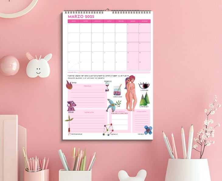 Calendario 2025 mujeres autocuidado ruedadelavida
