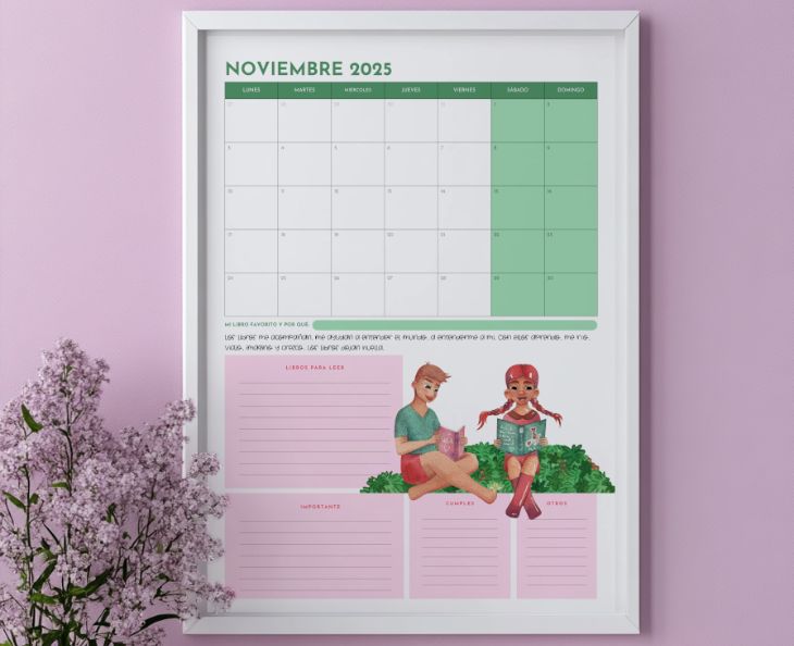Calendario 2025 mujeres autocuidado ruedadelavida