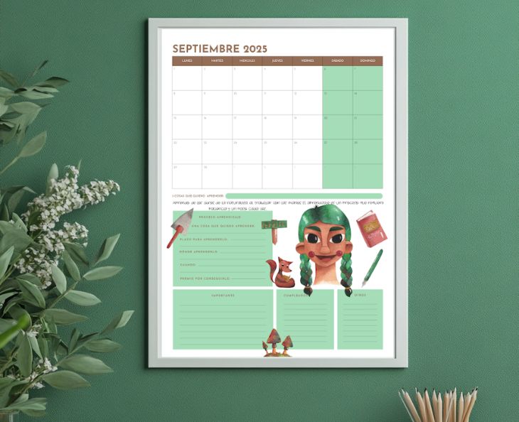 Calendario 2025 mujeres autocuidado ruedadelavida