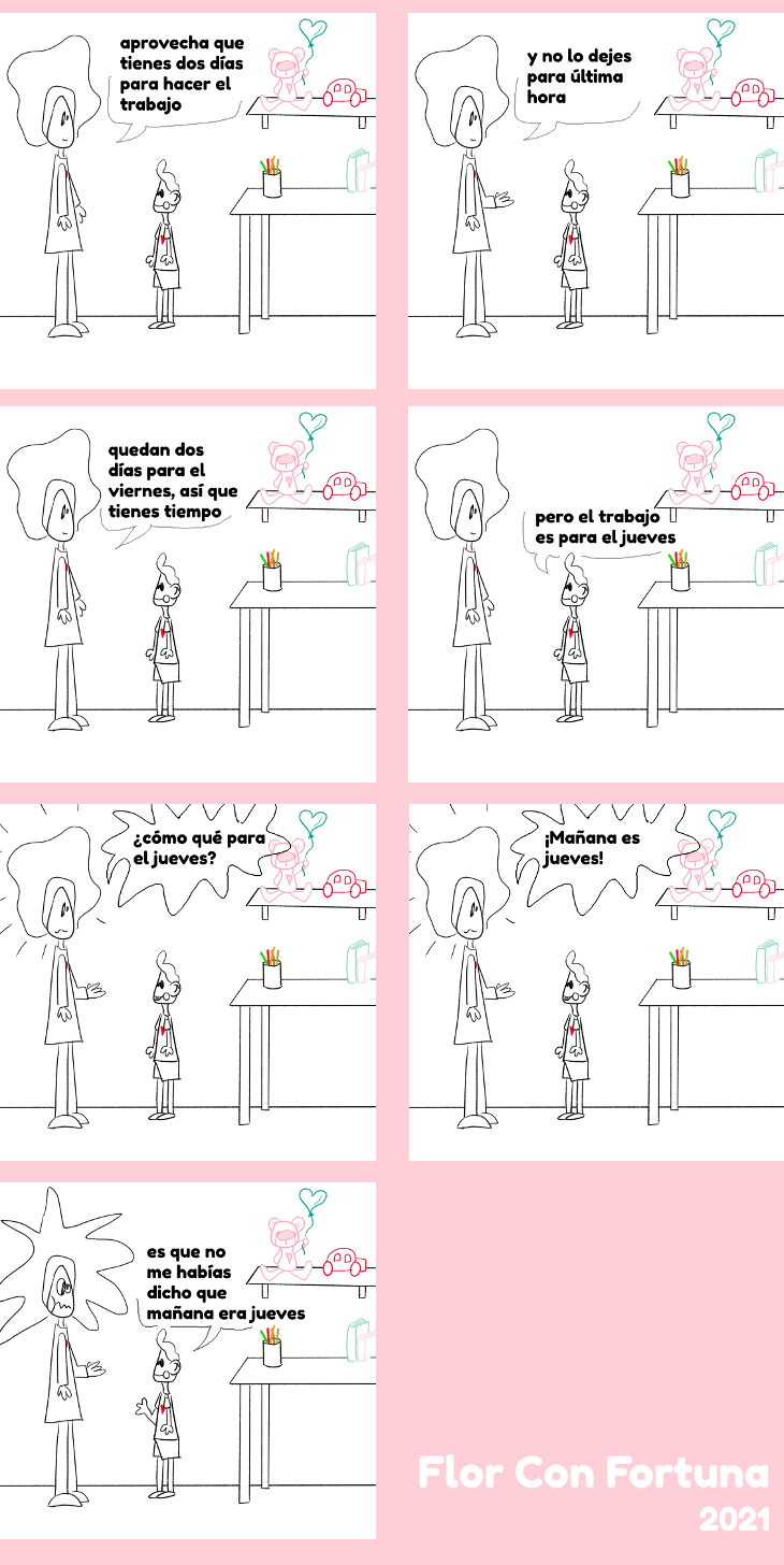 Comic sobre las vacaciones de verano