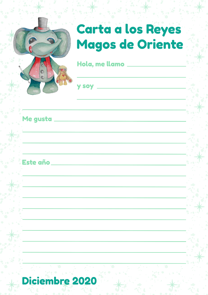 Descargable carta a los Reyes Magos
