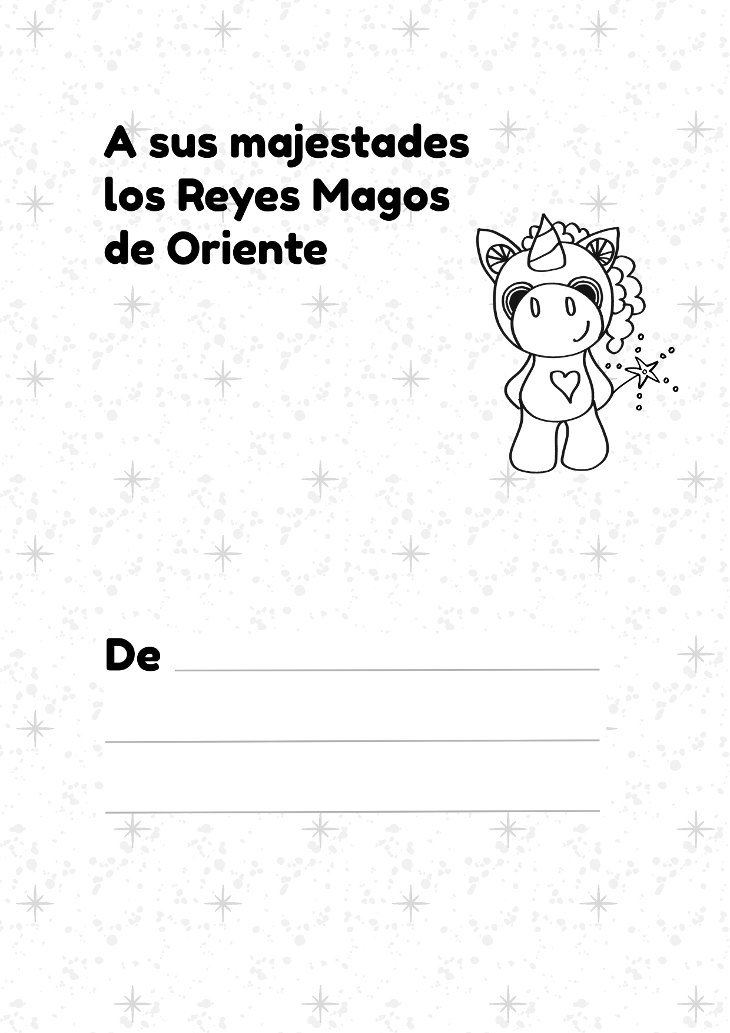 Descargable carta a los Reyes Magos
