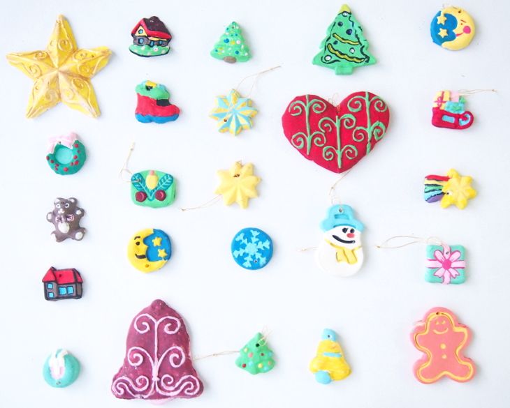 Materiales manualidades adornos de Navidad