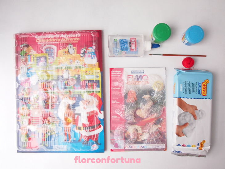 Materiales manualidades adornos de Navidad