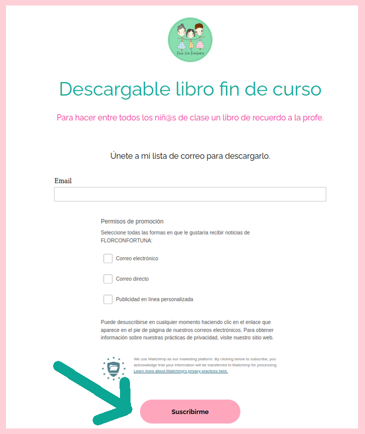 Descargable Libro de fin de curso flor con fortuna