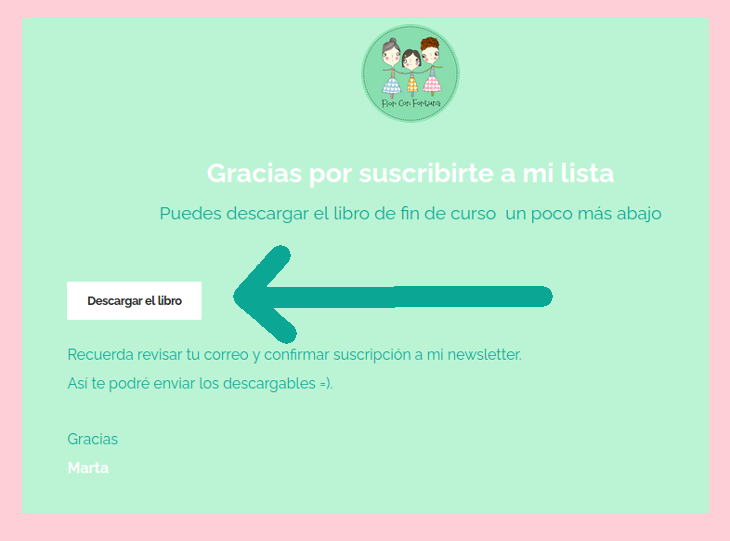 Descargable Libro de fin de curso flor con fortuna