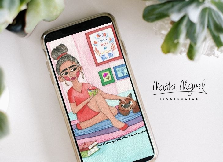 Descargable fondo móvil Marta Miguel Ilustración