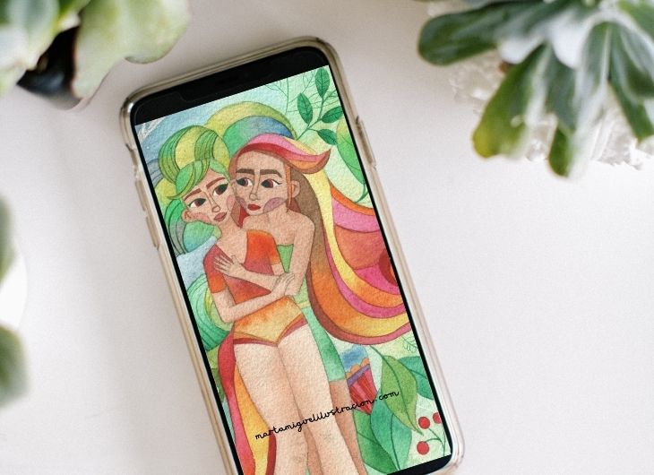 Descargable fondo móvil Marta Miguel Ilustración